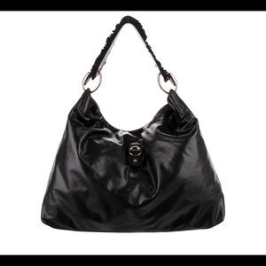 - Gucci Sabrina Large Black Leather Hobo